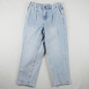 Kennedy Jeans Womens W32 W30 Cropped Lightwash Wide Leg Heavyweight Denim